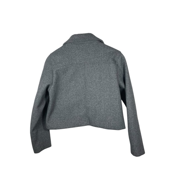Zara Women’s Short Button Front Collared Coat in Grey Size L - Picture 13 of 14
